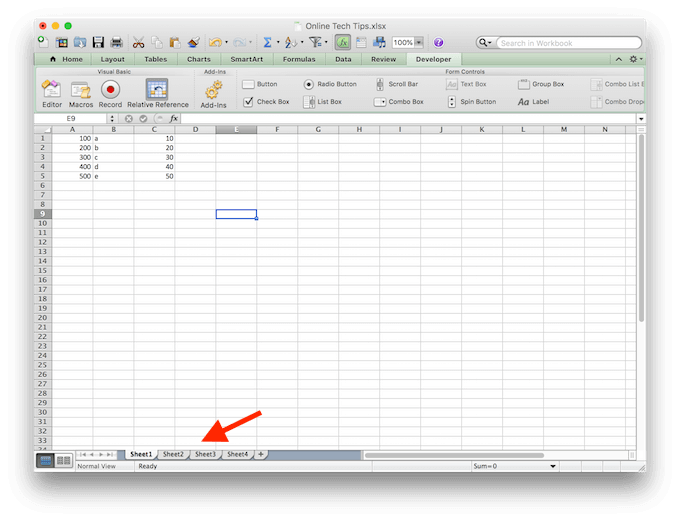 How to Switch Between Worksheets in Excel image 2