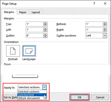 How To Make a One Page Landscape In Word image 9